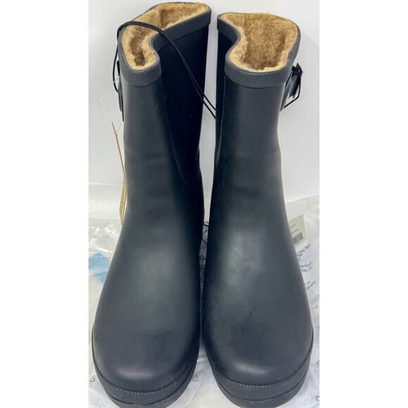 Chooka womens Solid Delridge Mid-Height Rain Boot Black, New In Package - 9 main image 8